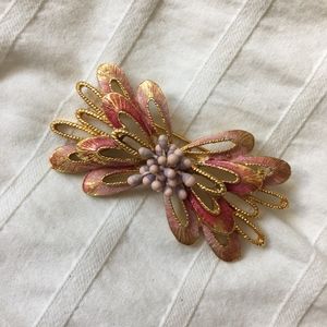 Vintage Pink Brooch Pin